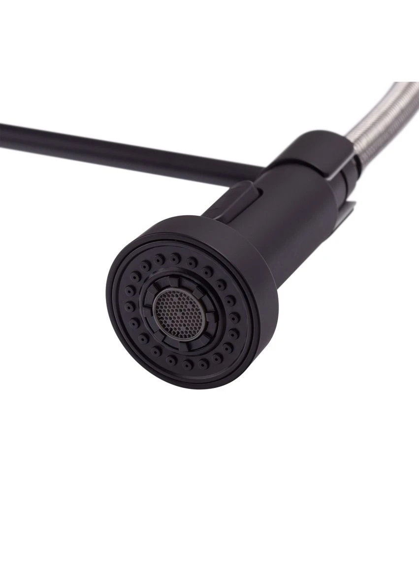 Змішувач для кухні з виливом пружина Premium SPRING 017 BLACK (MI6951) Mixxus (332054360)