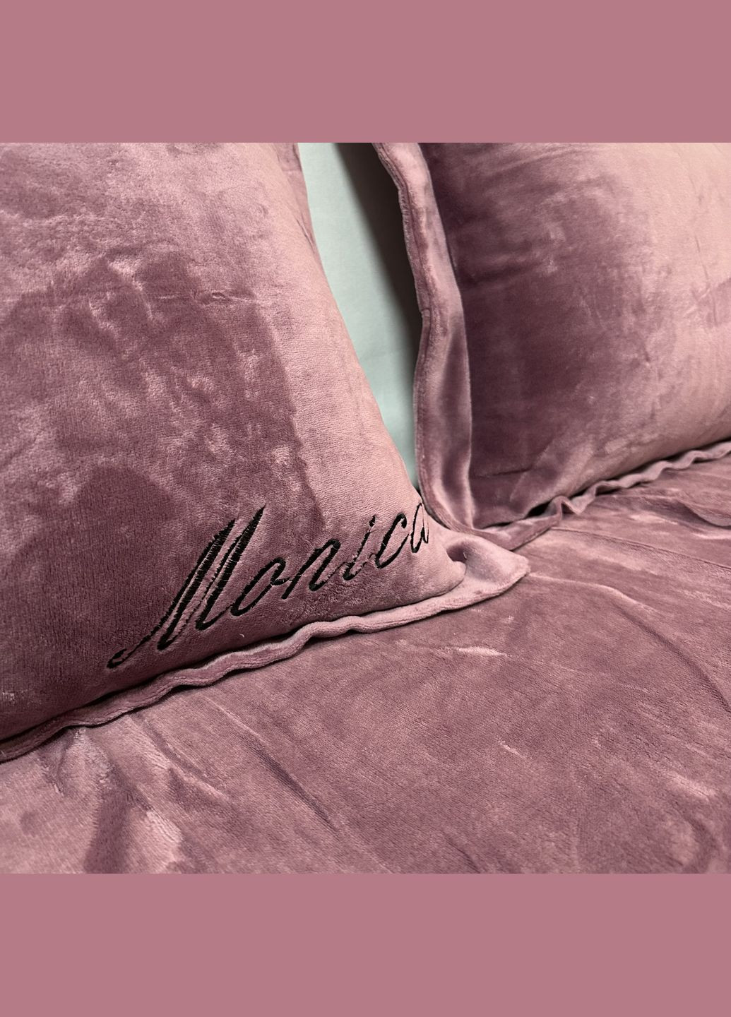 Велюровый теплый комплект постельного белья евро размера фиолетового цвета No Brand (315720953)