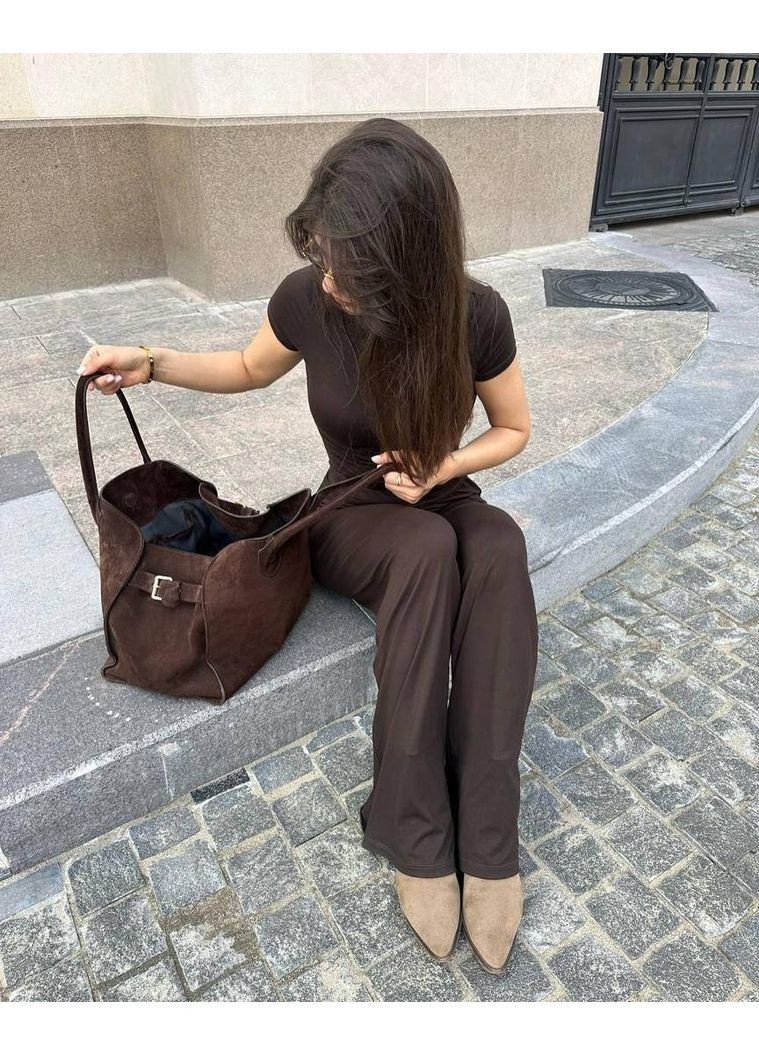 Жіночий костюм із футболки та широких брюк Україна (360545016)