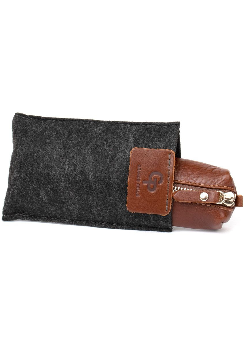 Ключница из натуральной кожи GRANDE PELLE коричневая (sku_11388) No Brand (327820182)