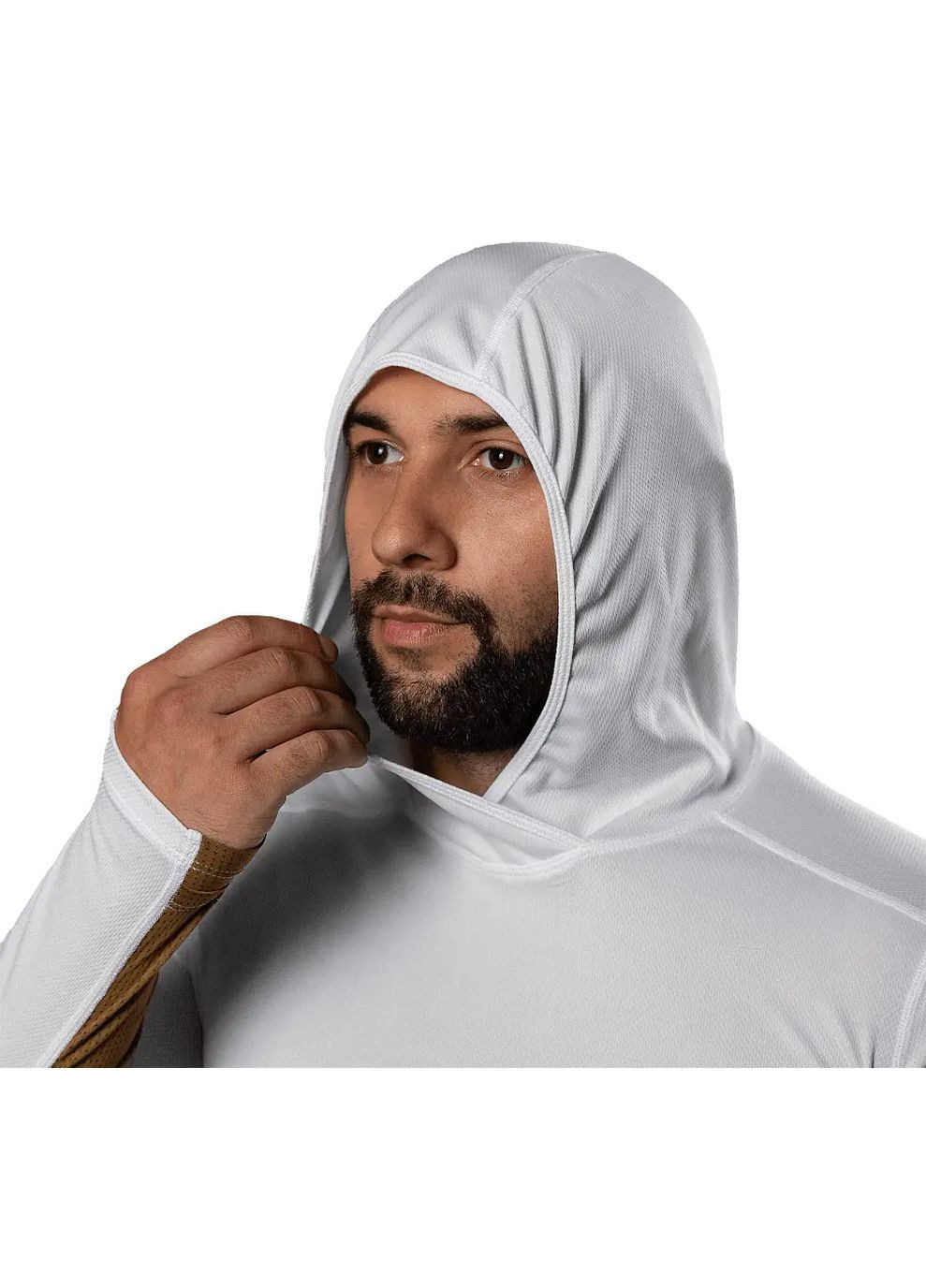 Біла лонгслів chiton air hood white Camotec