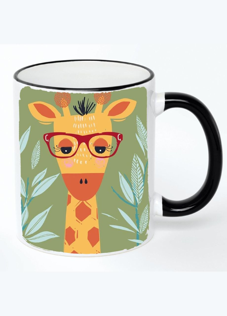 Чашка з дитячим малюнком (кухоль, кружка) #0078 Біла з чорною ручкою 330 мл No Brand (322712265)