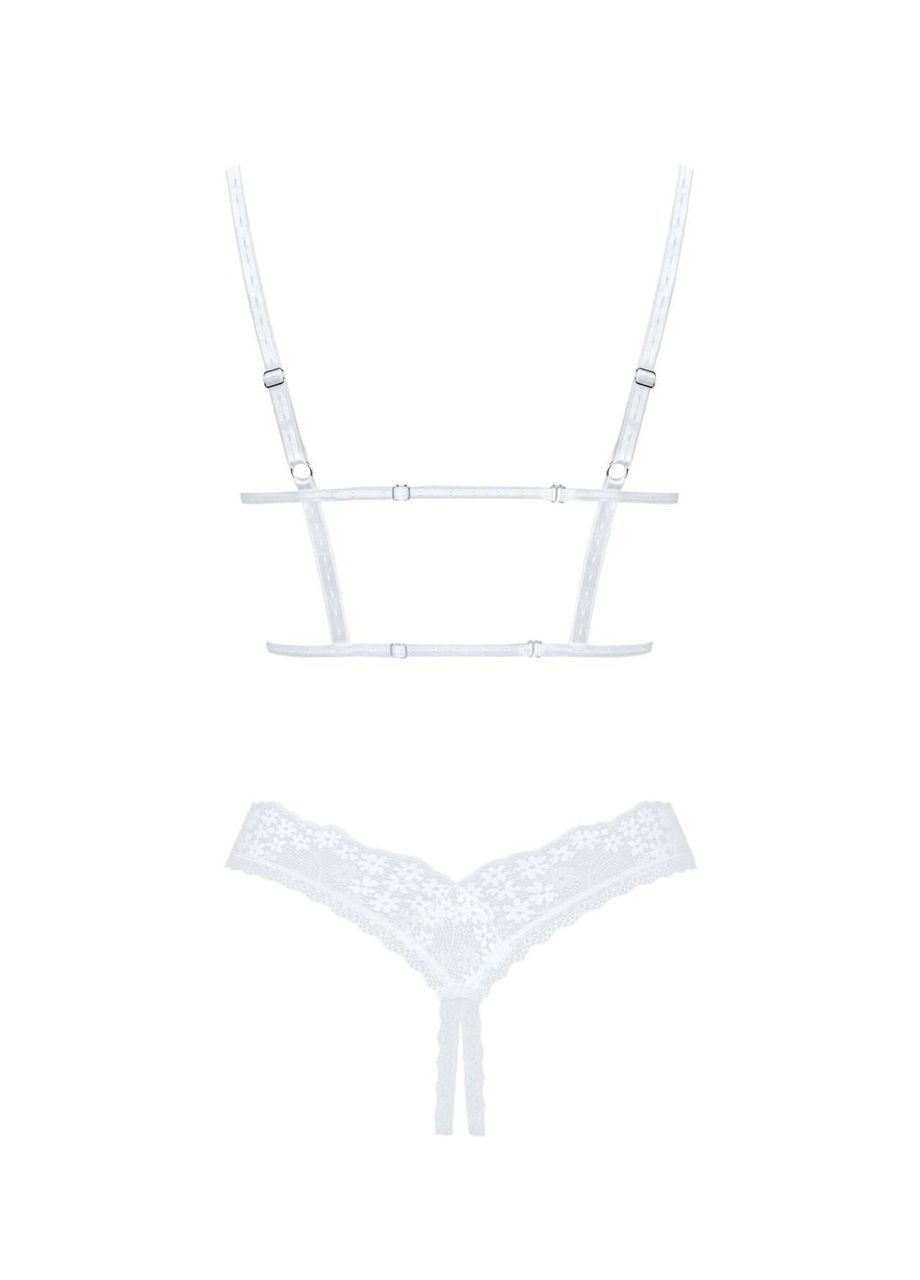 Білий демісезонний heavenlly 2-pcs cupless set xl/2xl Obsessive