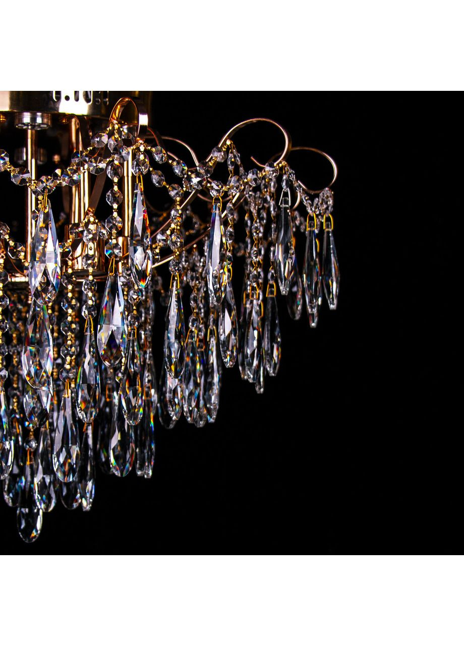 Хрустальная (потолочная) люстра на 6 лампочек и 6 led-подсветок E2029/6+6/FG No Brand (352229723)