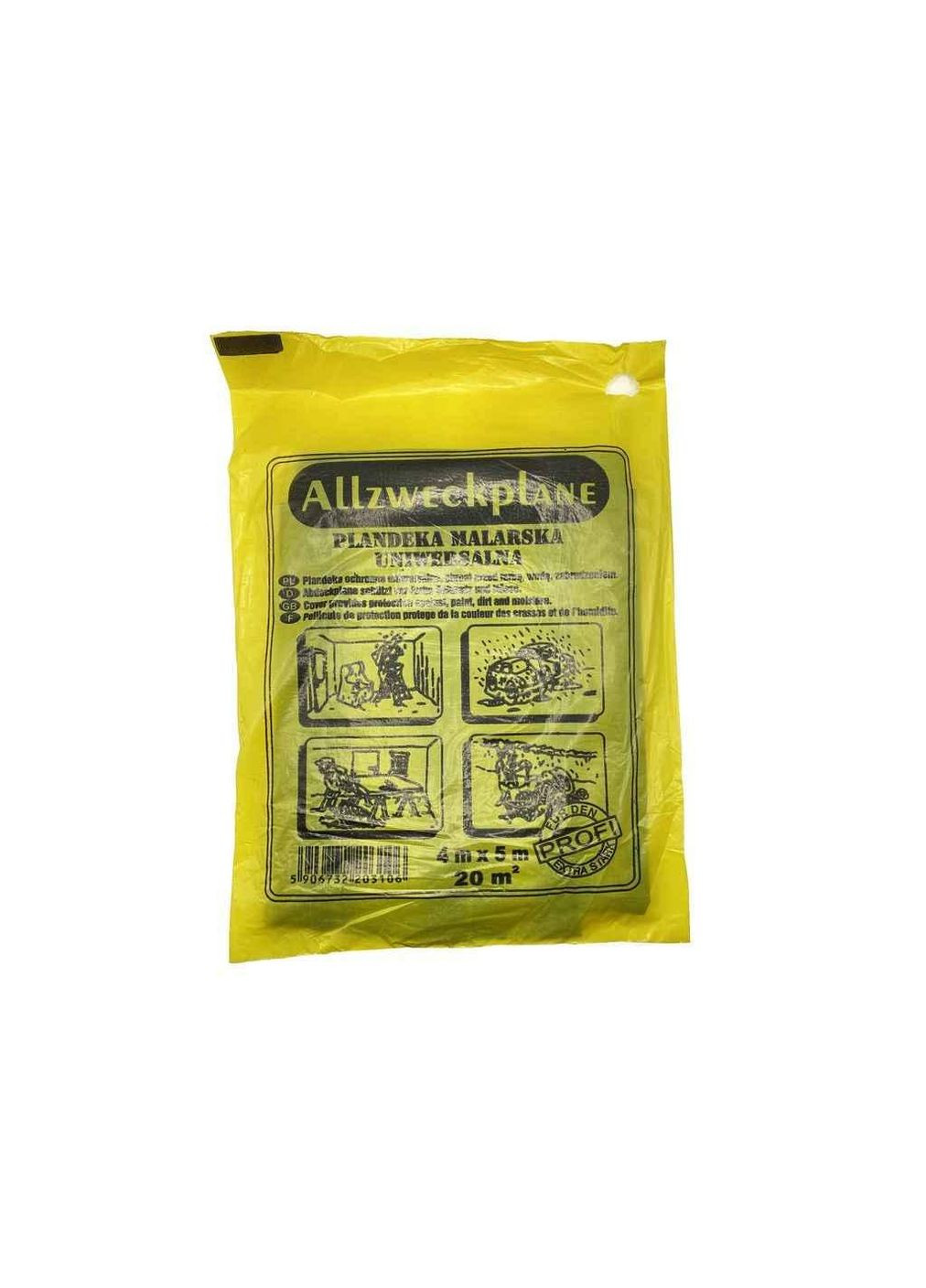 Пленка защитная 20мкр 4х5м Желтая ТМ WoffMann (304426346)