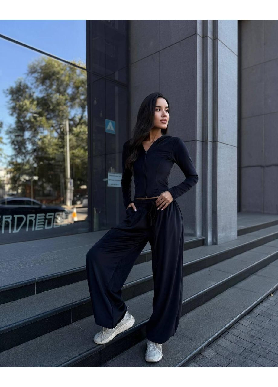 Комфортный женский велюровый костюм oversize на осень-весну No Brand (365858495)