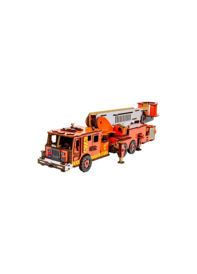 Дерев'яний 3D конструктор Пожежна машина, (Puz-00921), 318 дет. PuzzleOK (366667567)