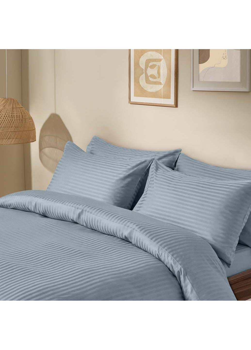 Двуспальная постель сатин с простыней на резинке CASHMERE CS1 180х220 см Cosas (307477382)