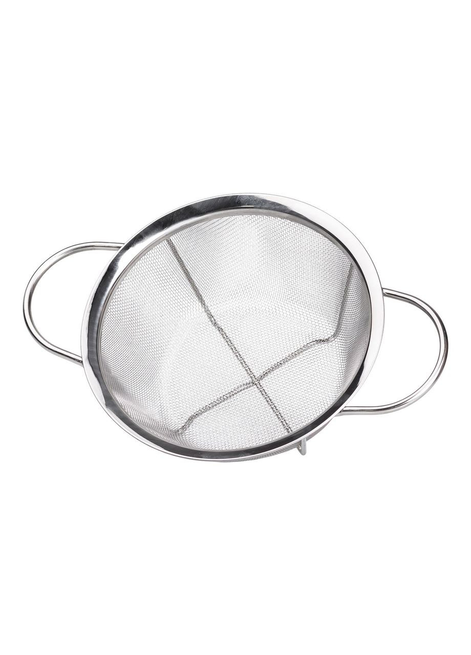 Друшляк з двома ручками 20 см з нержавіючої сталі дрібнокомірчаста сітка для проціджування та промивання продуктів ProDobro (364189526)
