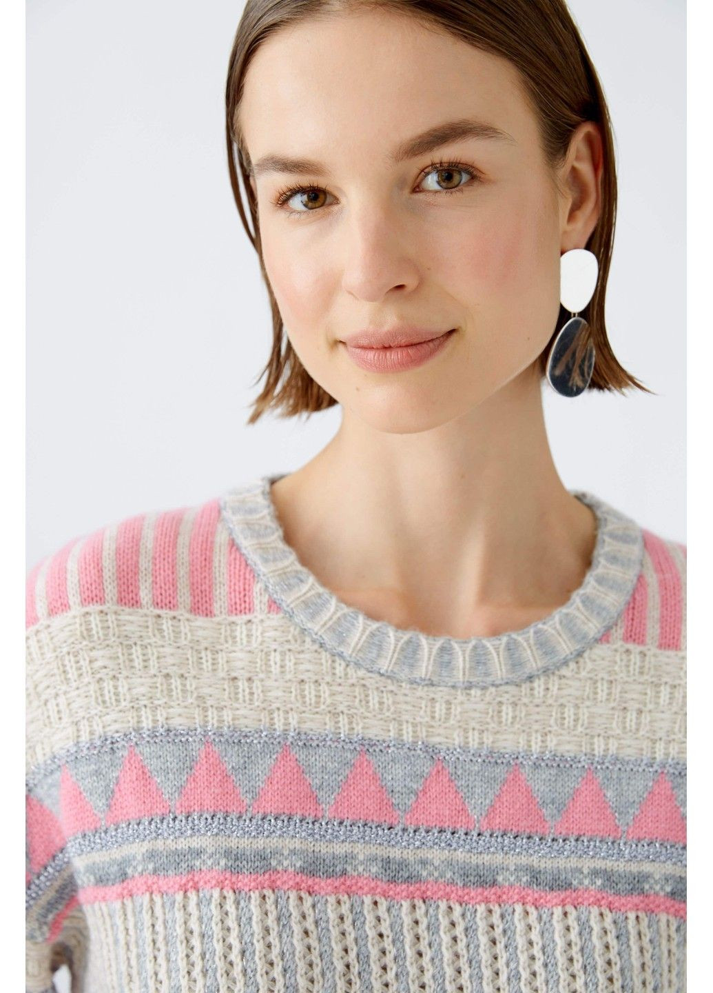 Комбинированный демисезонный женский джемпер разные цвета джемпер Oui