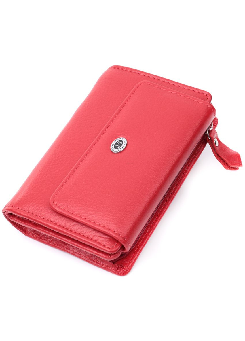 Жіночий гаманець із монетницею з натуральної шкіри 22739 Червоний st leather (306881505)
