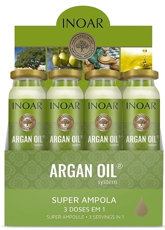 Ампула-интенсив для восстановления и блеска волос Argan Oil Ampoule 45ml (2-1283318) Inoar (380164201)