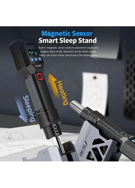 Паяльний фен SAG-55 Pro 550W максимальна комплектація Fnirsi (368670378)