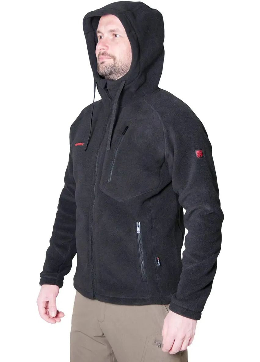 Черная кофта classic 200 full zip hoody black Fahrenheit