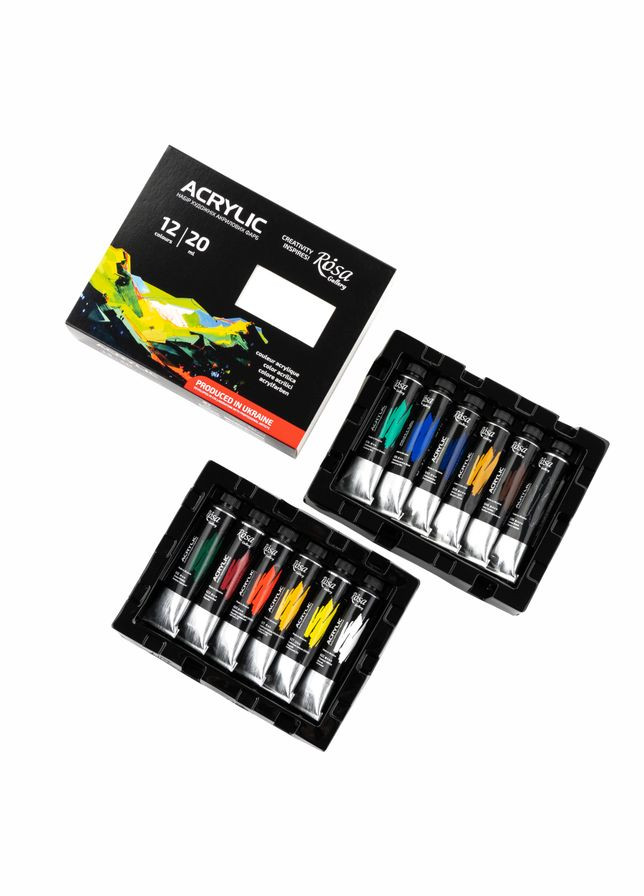 Набор акриловых красок Gallery 12 цветов по 20 мл (9074773) Rosa (342121405)