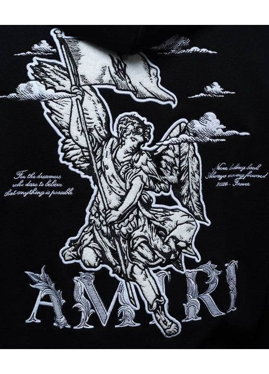 Чоловіча толстовка біла, чорна з красивим принтом (кофта-худі), в стилі amiri No Brand (363819847)