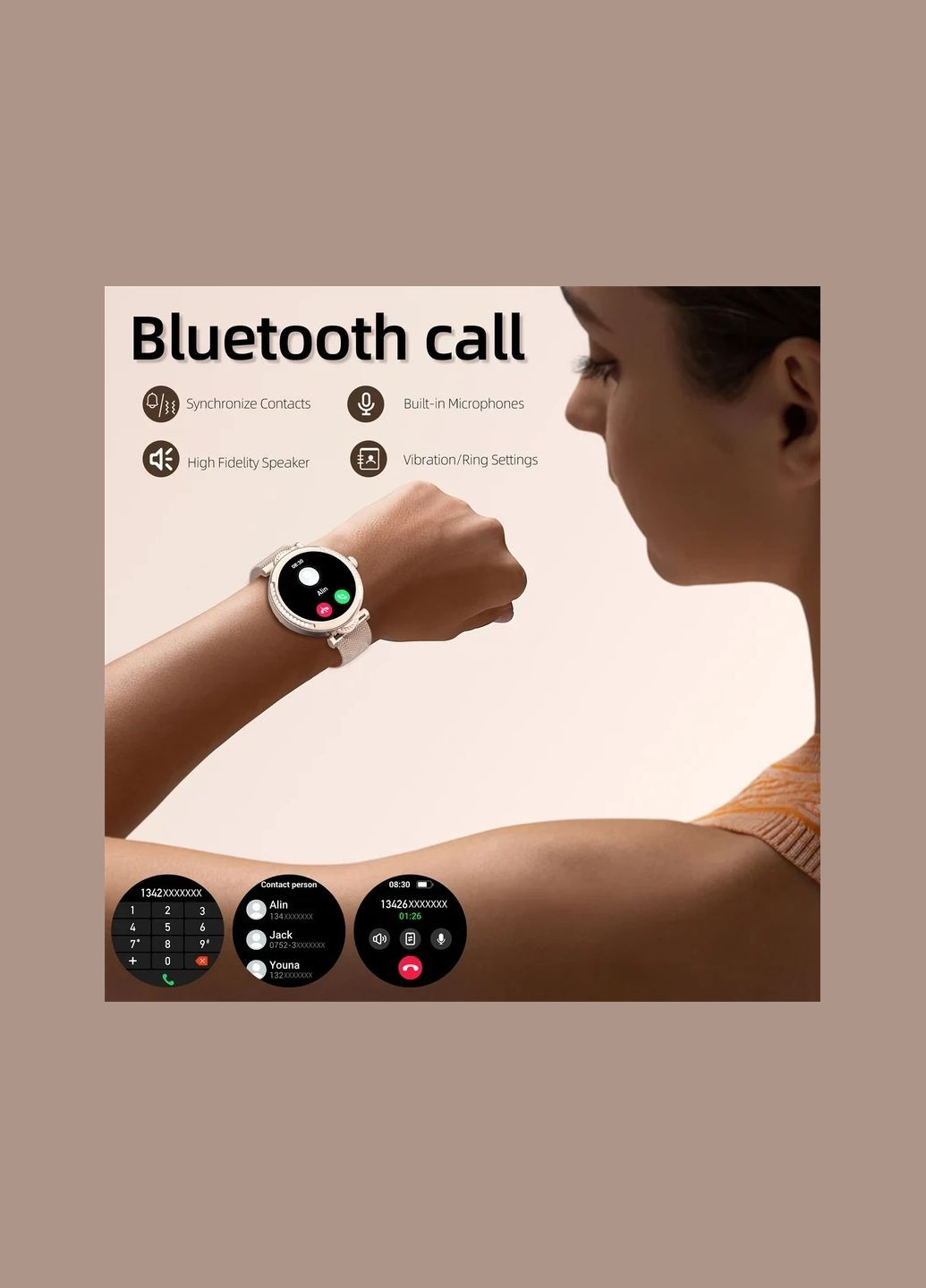 Женские смарт-часы Migoufit с бриллиантовой отделкой с двумя ремешками Smart Watch (322456246)