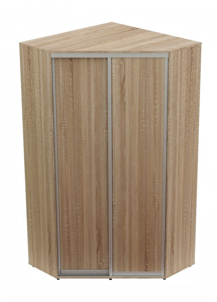 Шафа-купе дводверна кутова 100*100*250 см Дуб Сонома 2 двері ДСП Кут-1 Алекса (360448360)