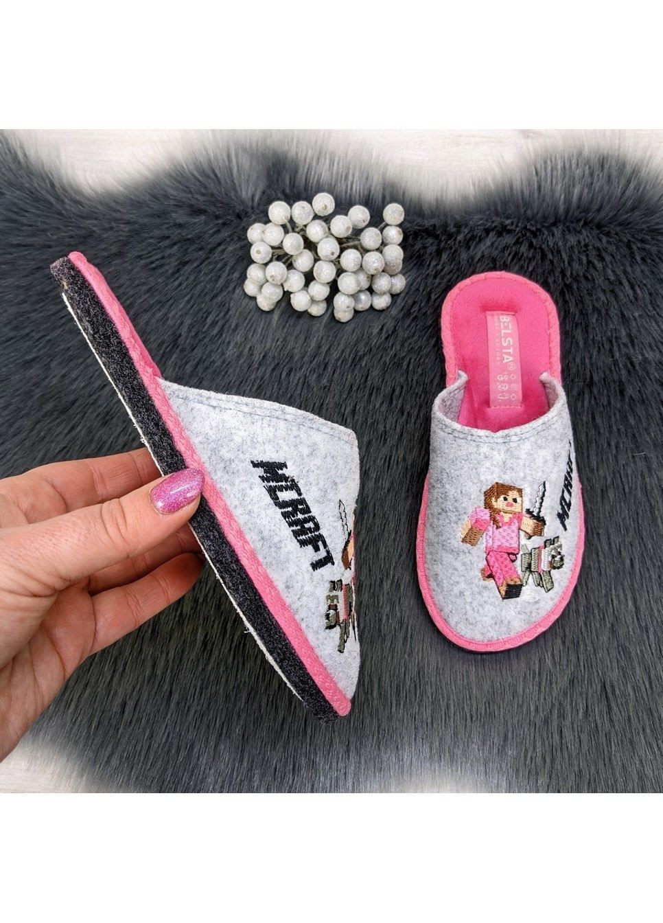 Тапочки фетрові паркетні для дівчинки Белста (301196564)