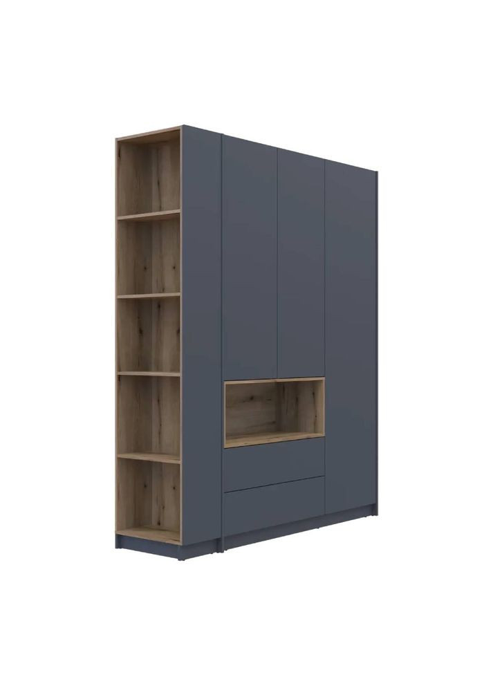 Этажерка в шкаф Дейл Графит/Дуб Эвок 52х28х220 (DRS-011732) Doros (361998824)