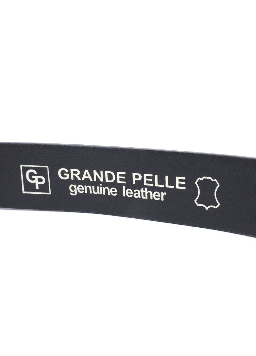 Мужской ремень кожаный классический брючный 11680 Черный Grande Pelle (302972229)