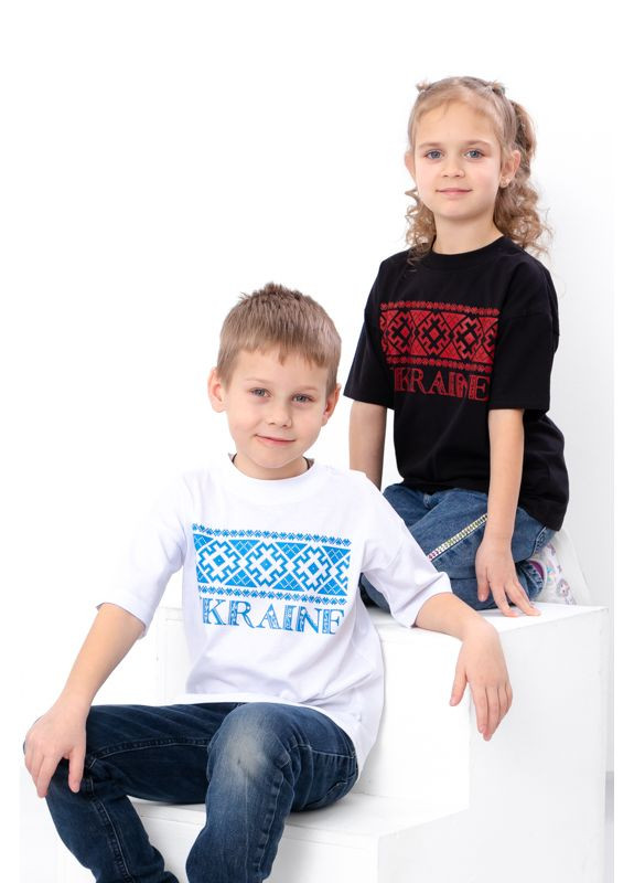 Чорна літня футболка дитяча (p-14625) Носи своє