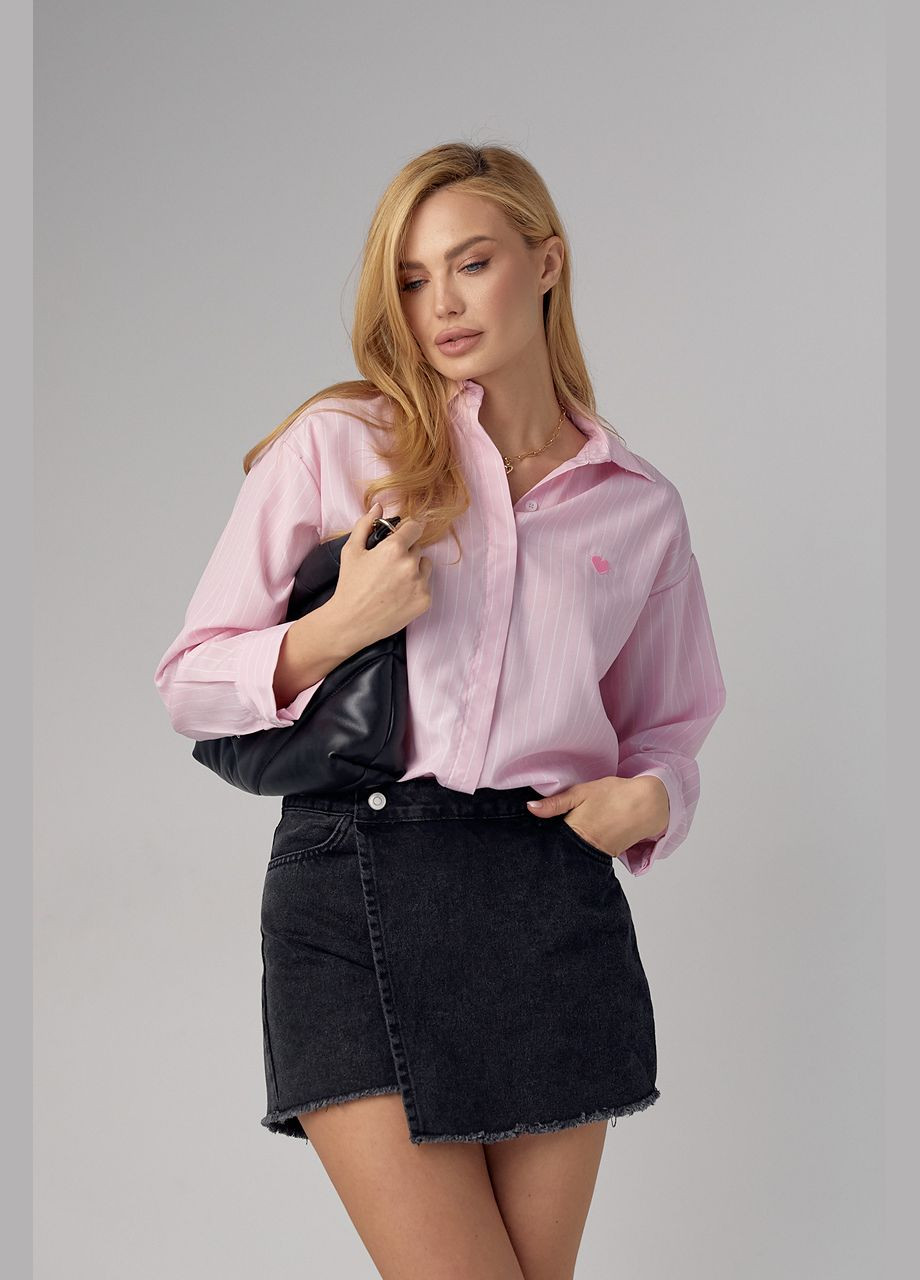 Розовая откровенный рубашка Lurex