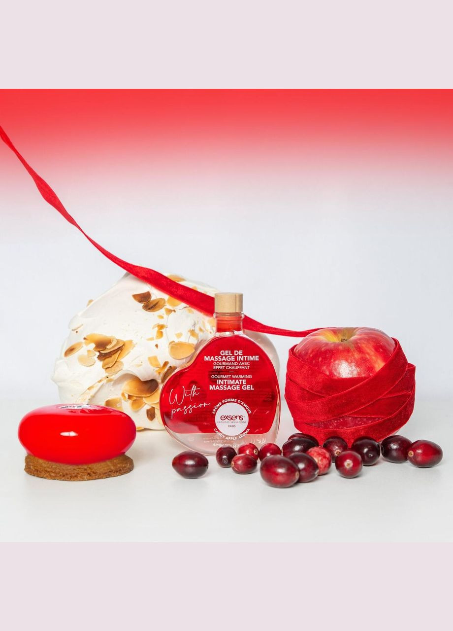 Масажний гель With Passion Candy Apple 50 мл, розігрівальний, без цукру, їстівний Exsens (327875973)