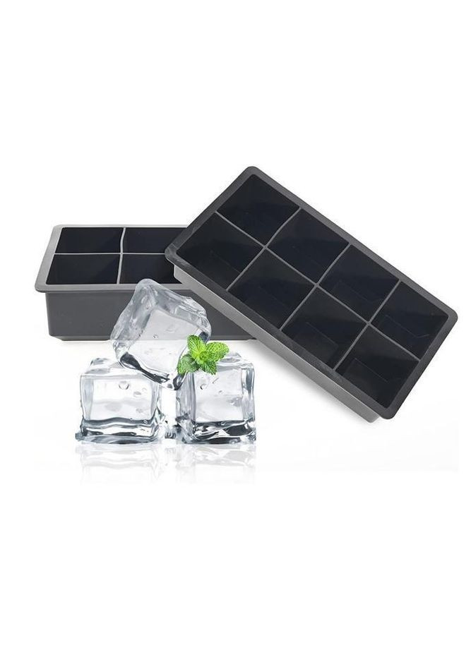 Форма для льда силиконовая Кубики 8 ячеек 21x11.5x5 см Черный (C051352) Ice (333707587)