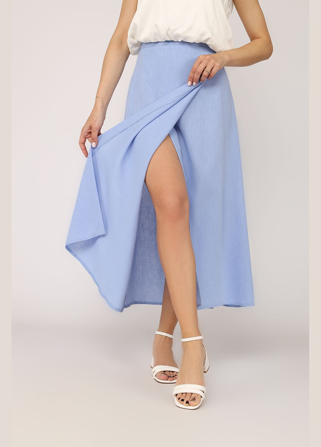 Голубая юбка женская цвет голубой цб-00276453 Yuki