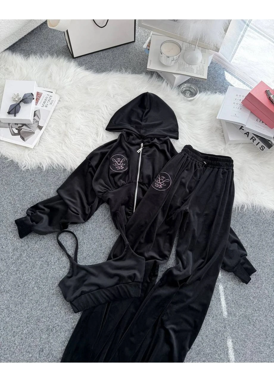 Костюм трійка з вишивкою | велюр No Brand - (393985715)