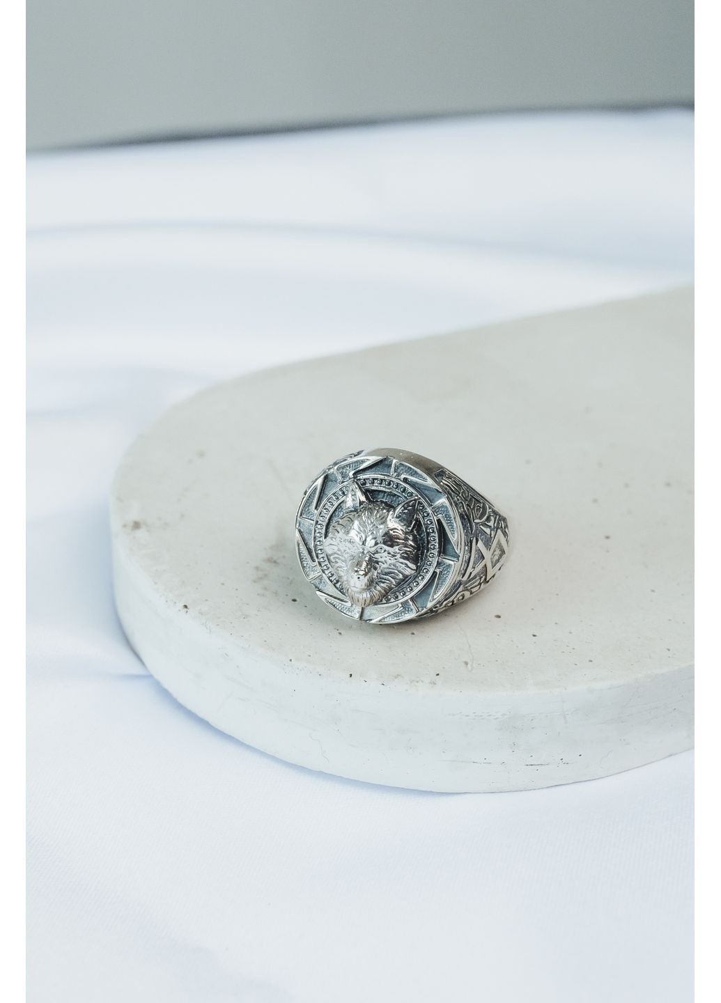 Печать мужская серебряная Волк 897, размер No Brand (358501412)