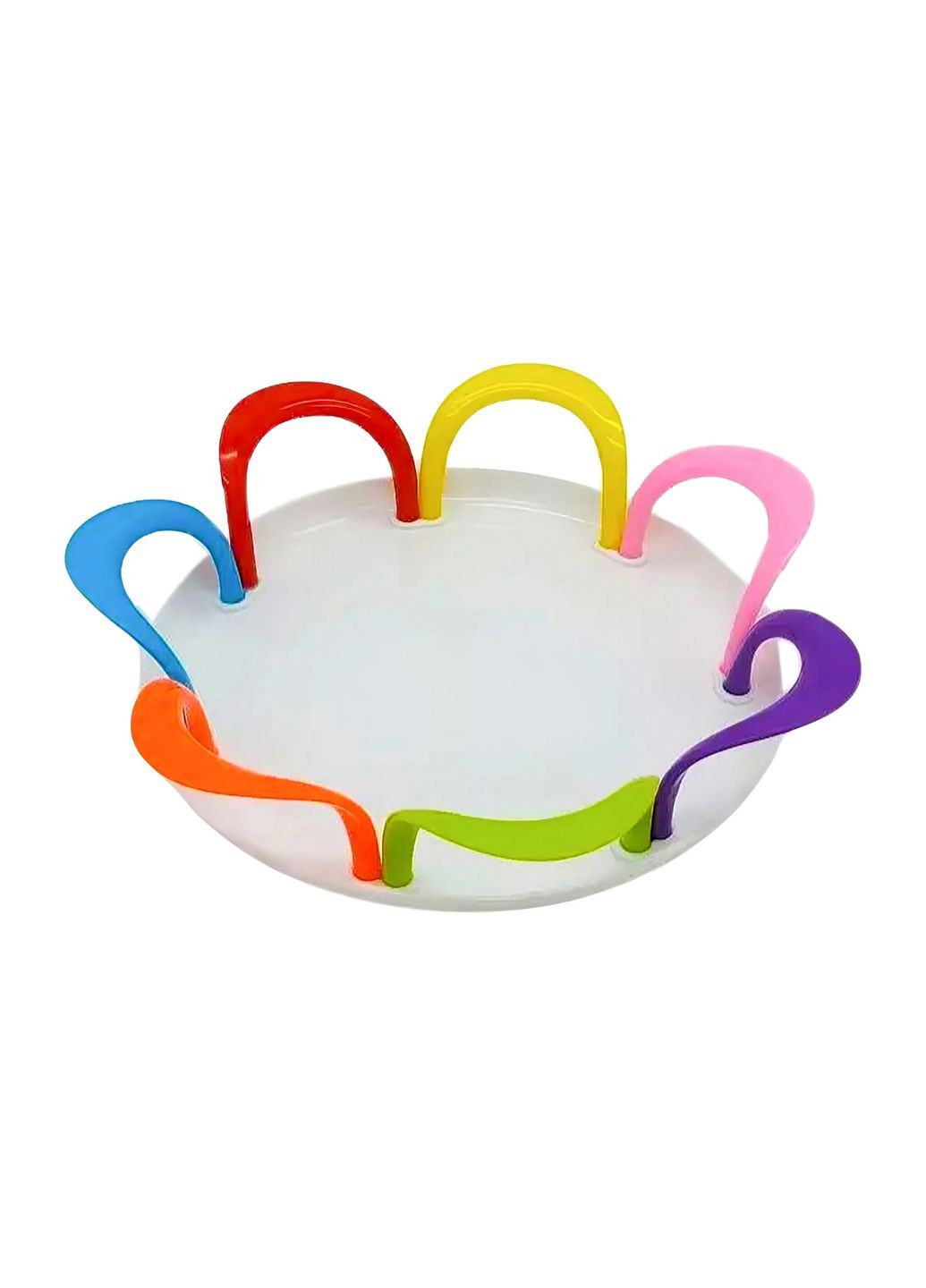 Фруктівниця пластикова кругла тарілка підставка для фруктів Ø 22 см Kitchen Master (291874649)