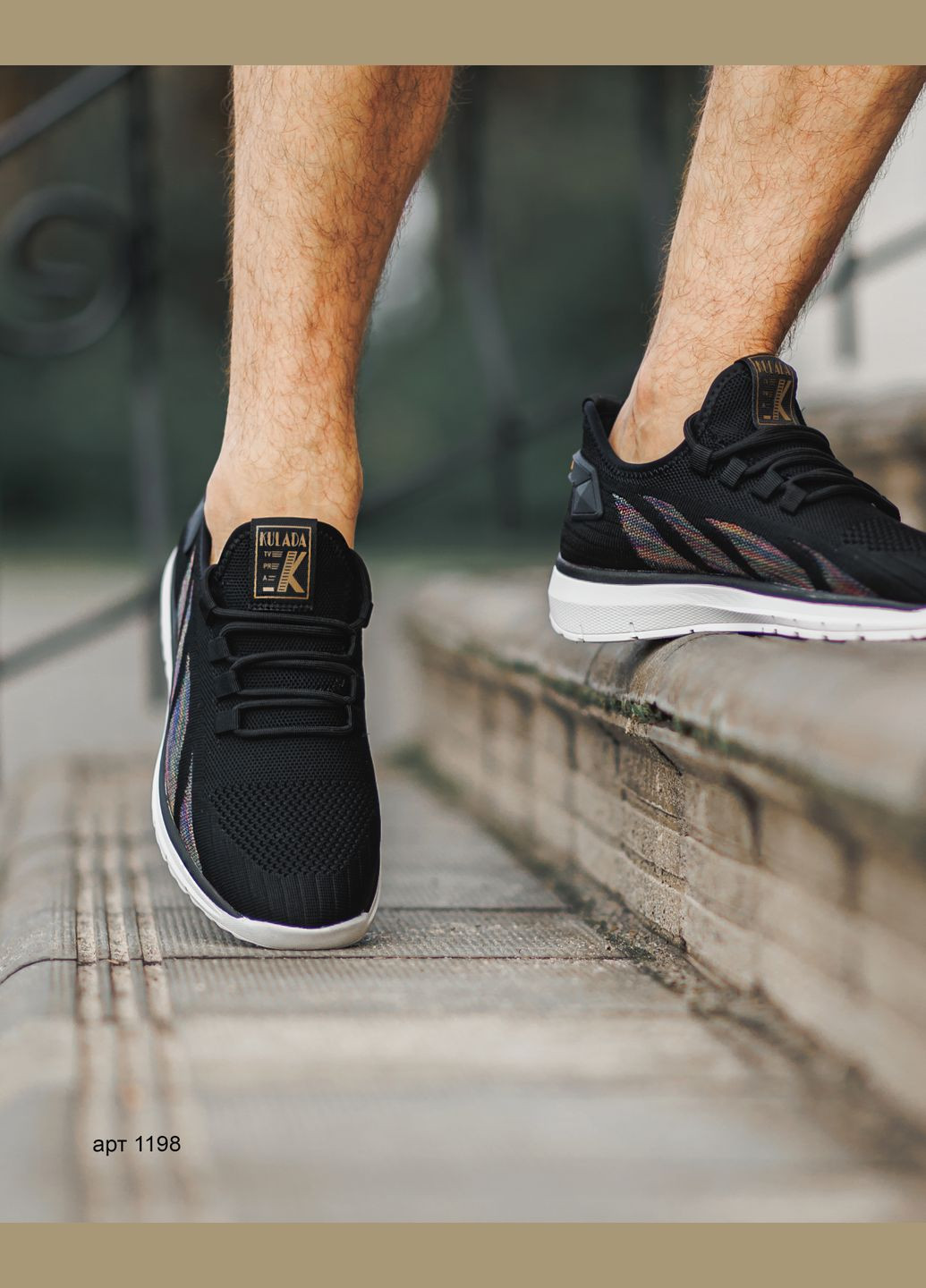 Черные летние мужские кроссовки black Kulada