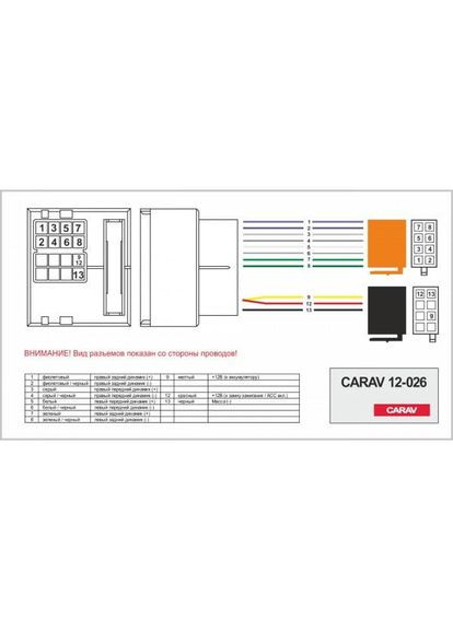 Переходник ISO для Citroen,Peugeot,Fiat,Alfa Romeo,Lancia серии 12-026 Carav (346508655)