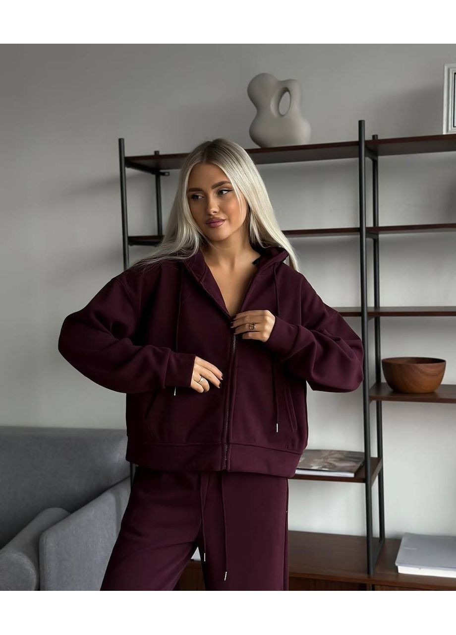 Женский теплый костюм с худыми и широкими брюками. No Brand (364961384)