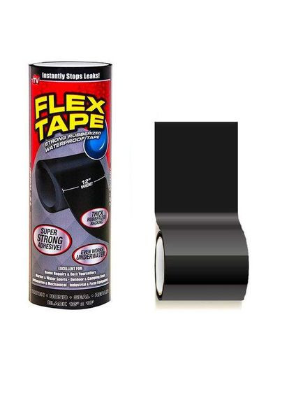 Водонепроникна ізоляційна надміцна скотч-стрічка Flex Tape 30 см No Brand (366238666)