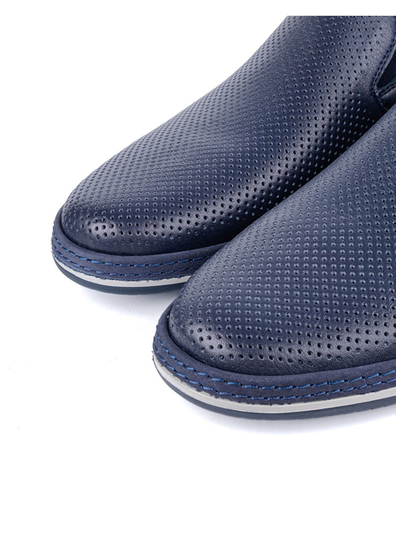 Синие мужские туфли 651b-6-a18 вл-23 синий кожа Miguel Miratez