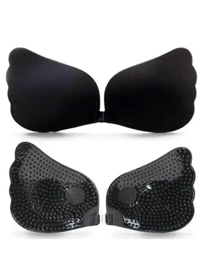 Чорний невидимка бюстгальтер без бритель з ефектом пуш-ап fly bra чорний No Brand