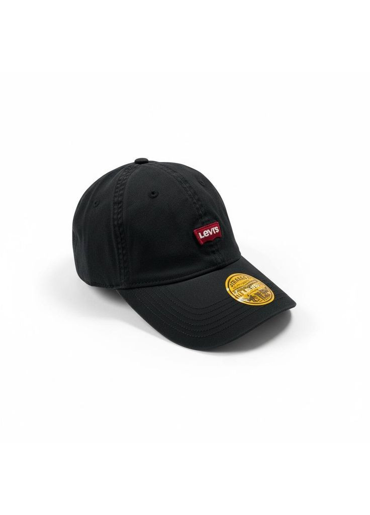 Мужская чёрная кепка Levis Flexfit Housemark Logo Cap No Brand (371392411)