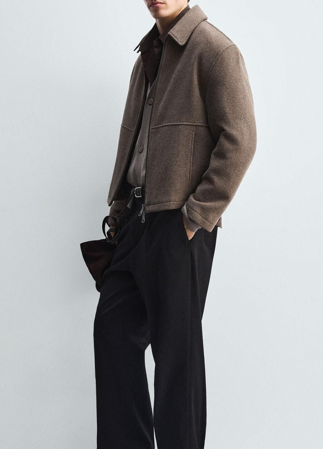 Пісочна демісезонна куртка Zara