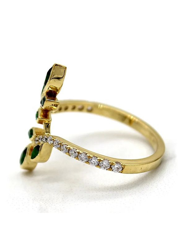 Каблучка жіноча модна дизайнерська каблучка зробити дівчині пропозицію Золоті Гілочки р регульований Fashion Jewelry (285110868)