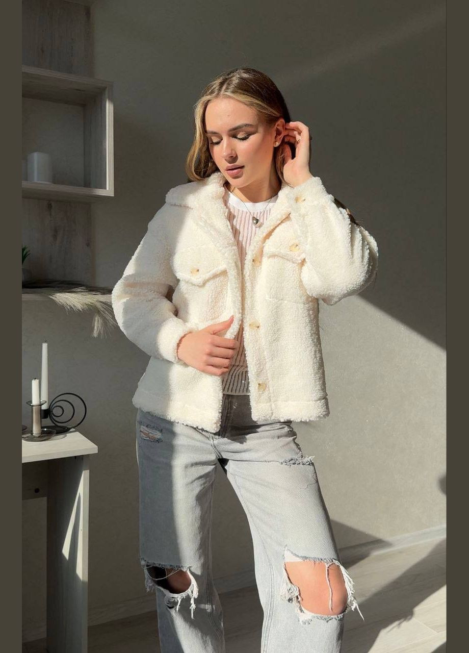 Темно-рожева куртка-сорочка teдді No Brand