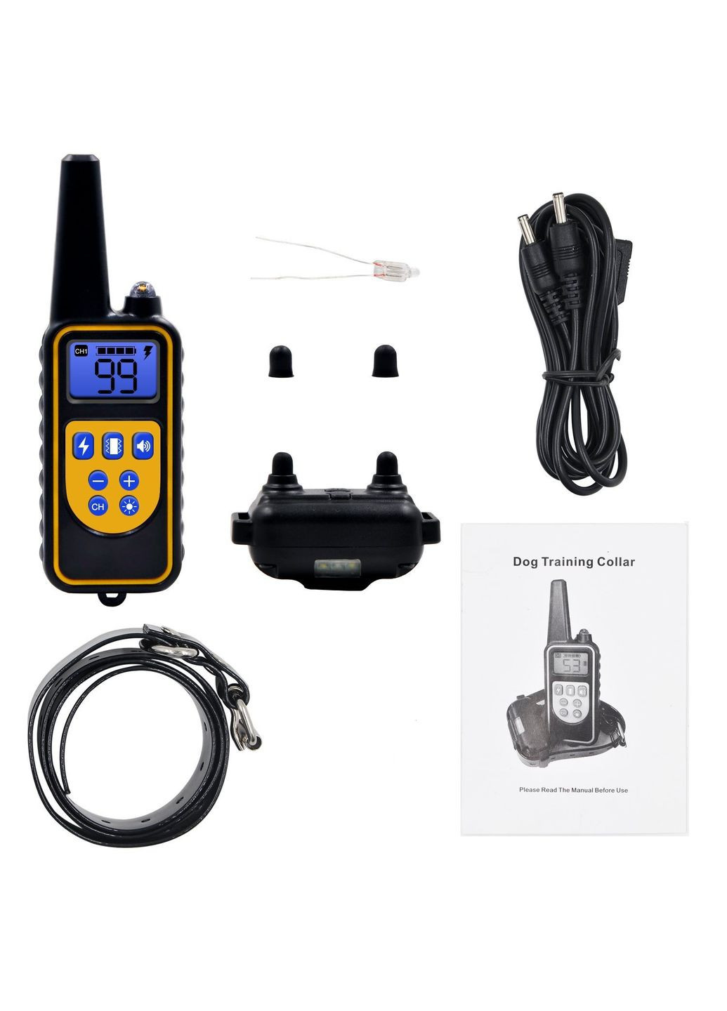 Нашийник для дресирування собак Dog Training Collar 880-1 (Black+Orange) нашийник для тренування з пультом Bark (300368661)