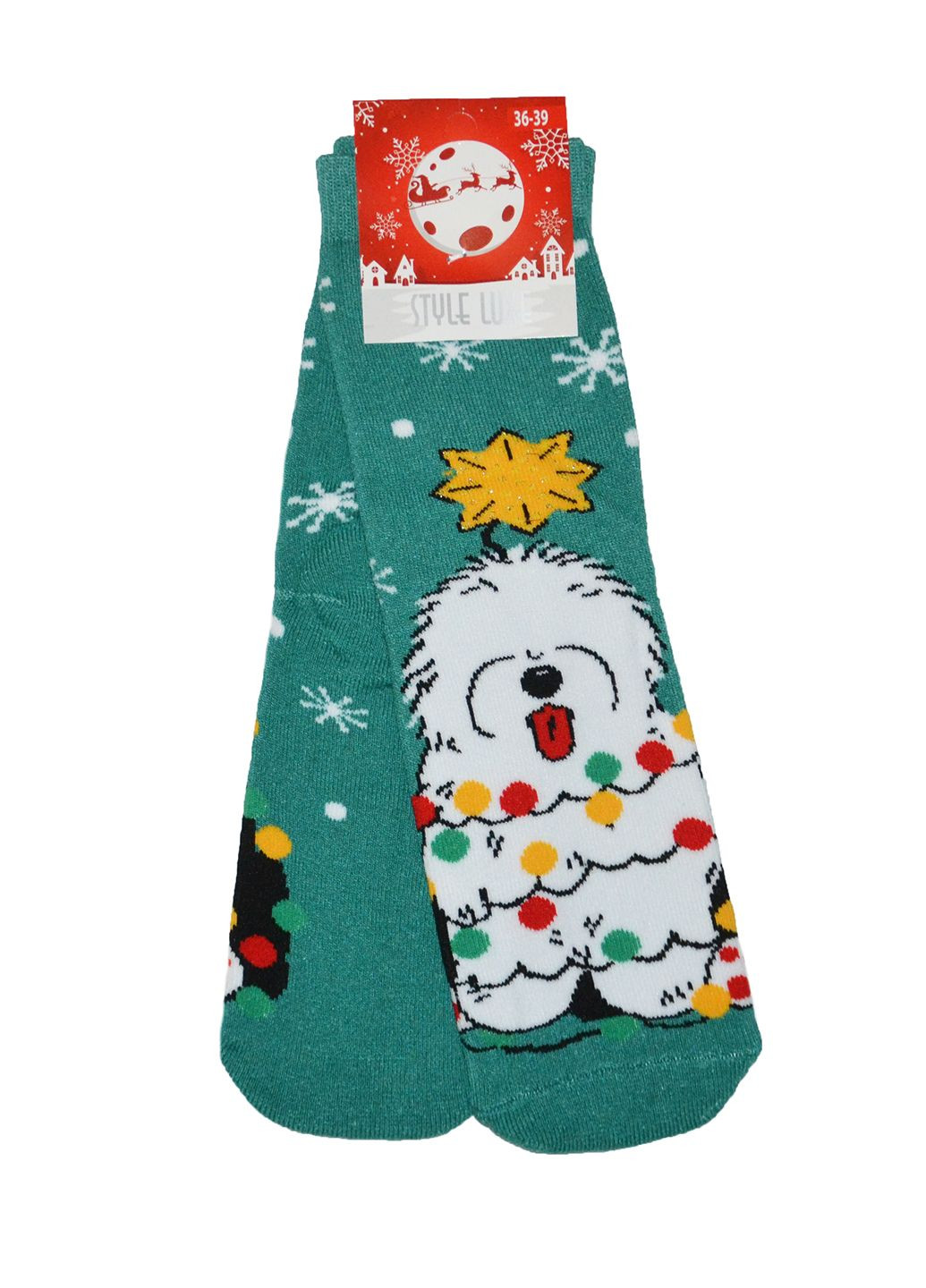 Зелені шкарпетки Style Luxe новорічні (364486333)