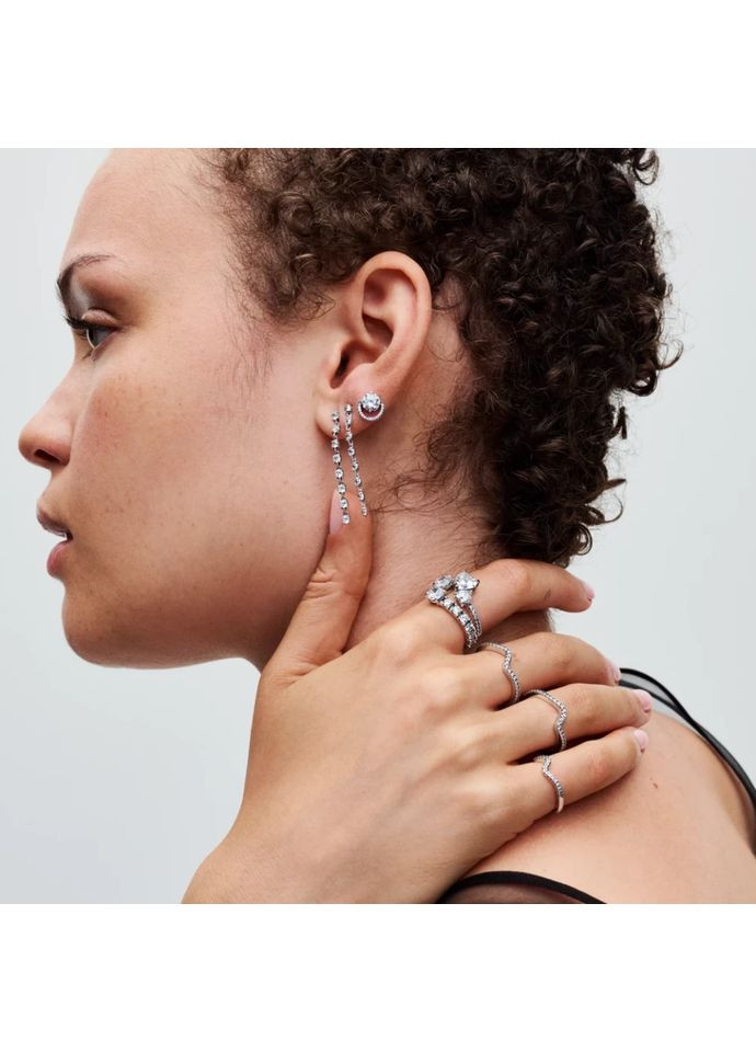 Срібна каблучка Пандора "Оберт сяйва" 193149C01 Kabluchka (355348275)