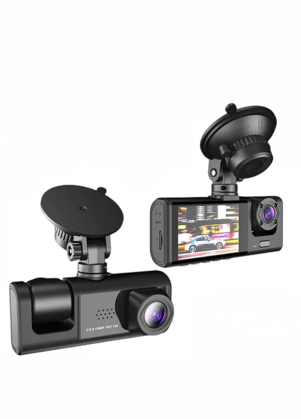 Автомобільний відеореєстратор Full HD 1080 на 3 камери Black Box (327414492)