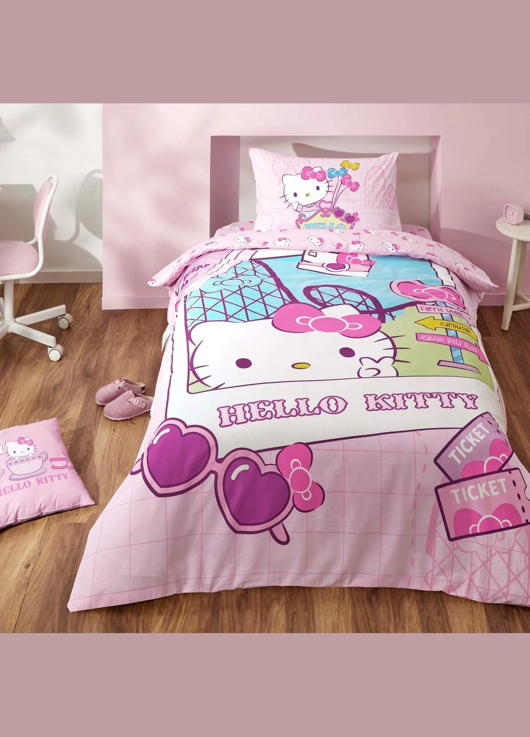 Постільна білизна Disney 160×220 см Hello Kitty Travel Tac (318387201)