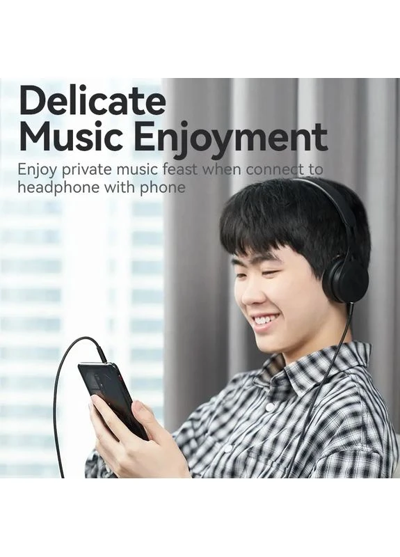 Аудіокабель Cotton Braided 3.5mm Male to Male Audio Cable 0.5M Black Aluminum Alloy Type () () Vention BAWBD (357474464)