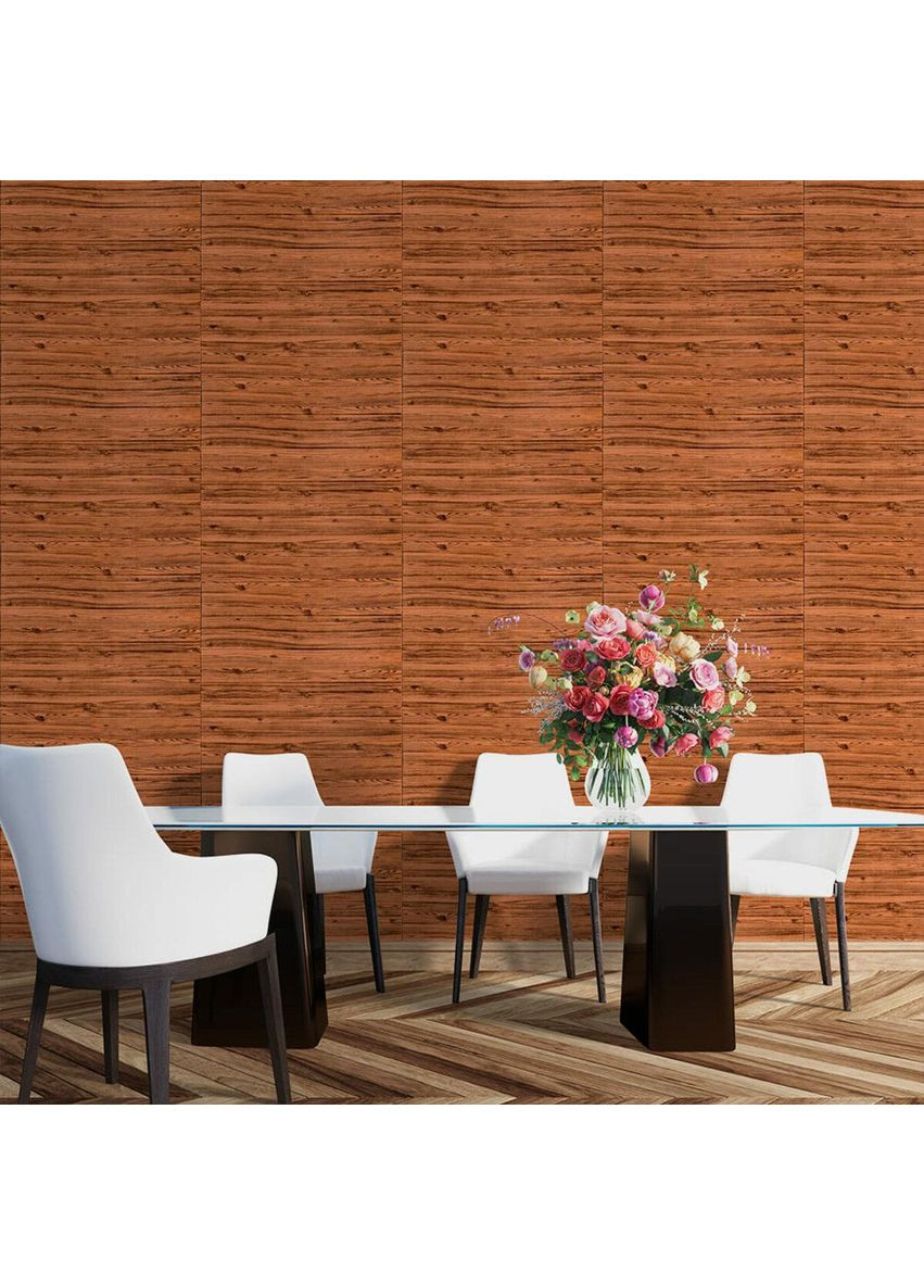 Самоклеющаяся декоративная 3D панель под дерево цвета золото 700х700х6мм (082) SW-00000020 Sticker Wall (329897836)